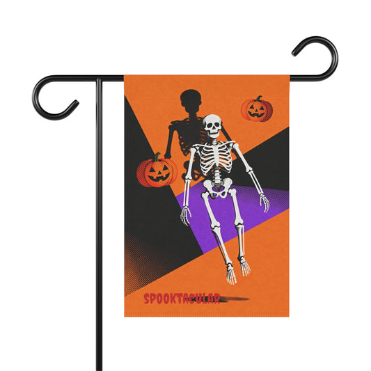 Halloween Garden Banner, Spooky Skeleton Decor, Outdoor Halloween Flag, Fall Decorative Flag, Halloween Housewarming Gift