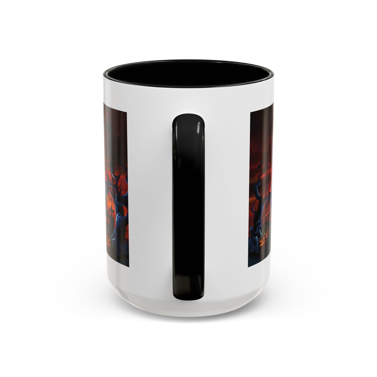 Halloween Pumpkin Accent Mug, Spooky Coffee Cup, Fall Decor, Trick or Treat Gift, Dark Themed Drinkware, Halloween 2023,