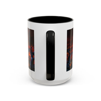 Halloween Pumpkin Accent Mug, Spooky Coffee Cup, Fall Decor, Trick or Treat Gift, Dark Themed Drinkware, Halloween 2023,