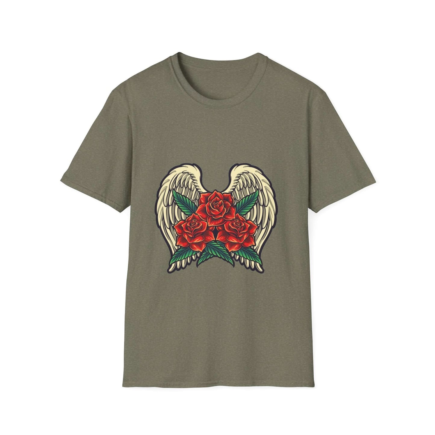 Red Rose Blooms with Angels Wings - Mleem