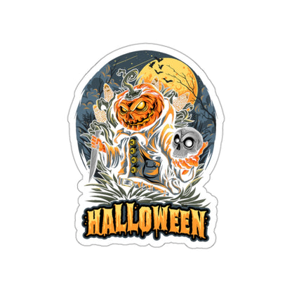 Halloween Die-Cut Stickers, Perfect for Scrapbooking, Gift Giving, & Halloween Decor, Spooky Pumpkin & Skull Design