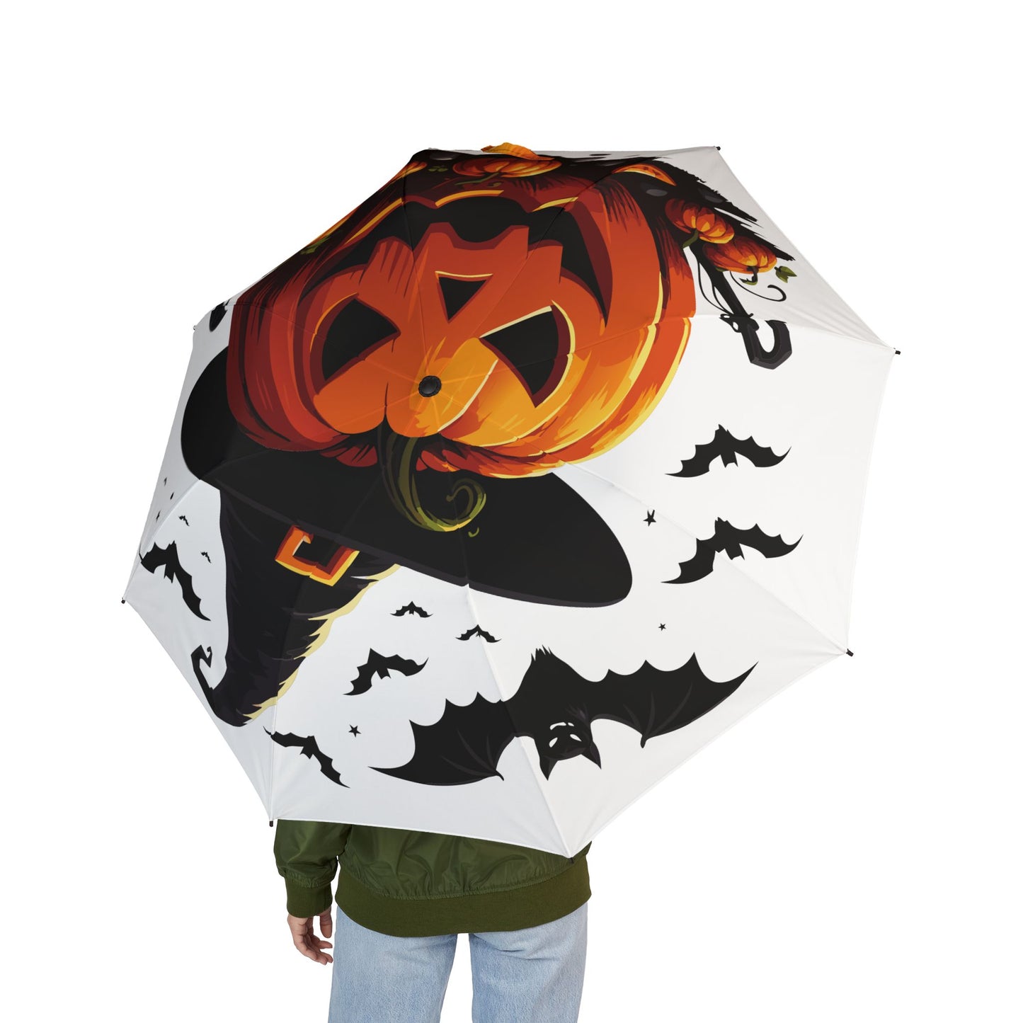 Halloween Pumpkin Umbrella - Spooky Autumn Accessory, Unique Gift for Fall Celebrations, Rainy Day Must-Have