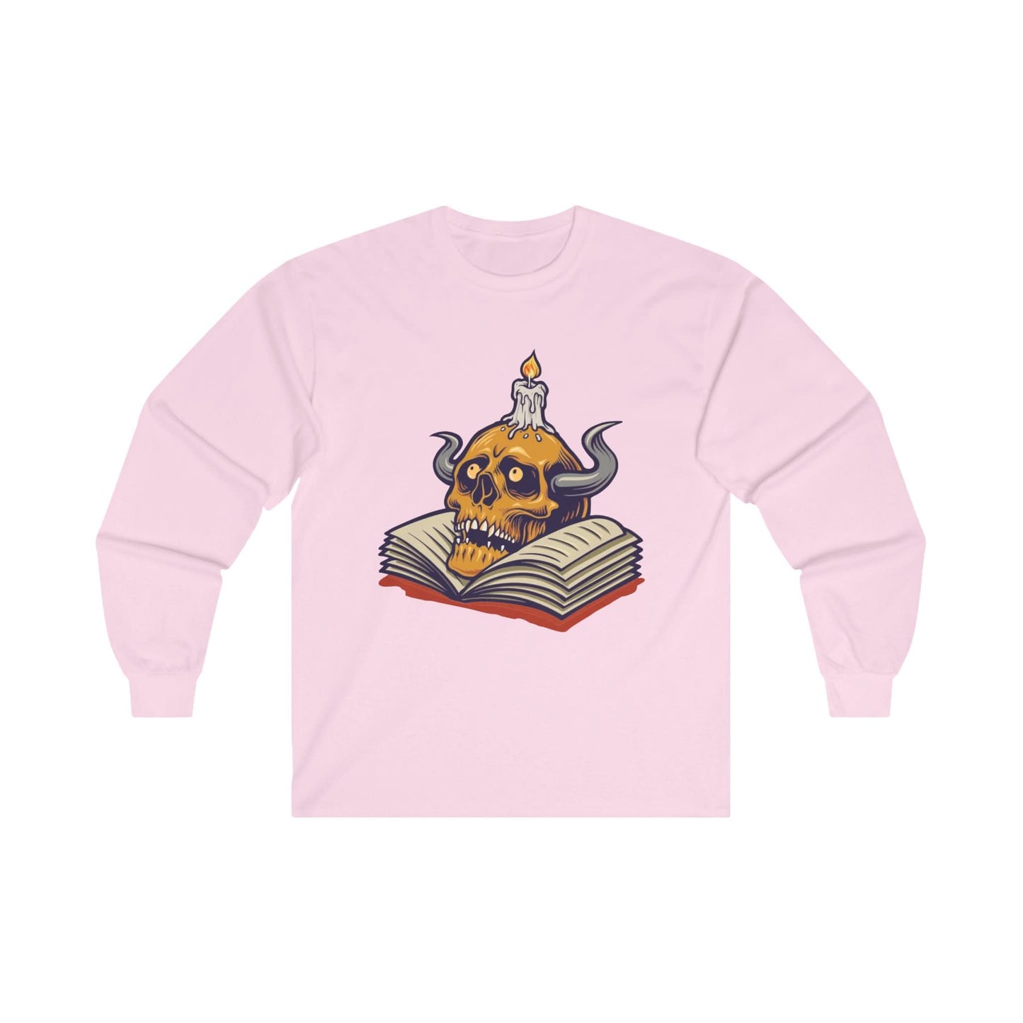 Human Skull & Book with Candle - Mleem