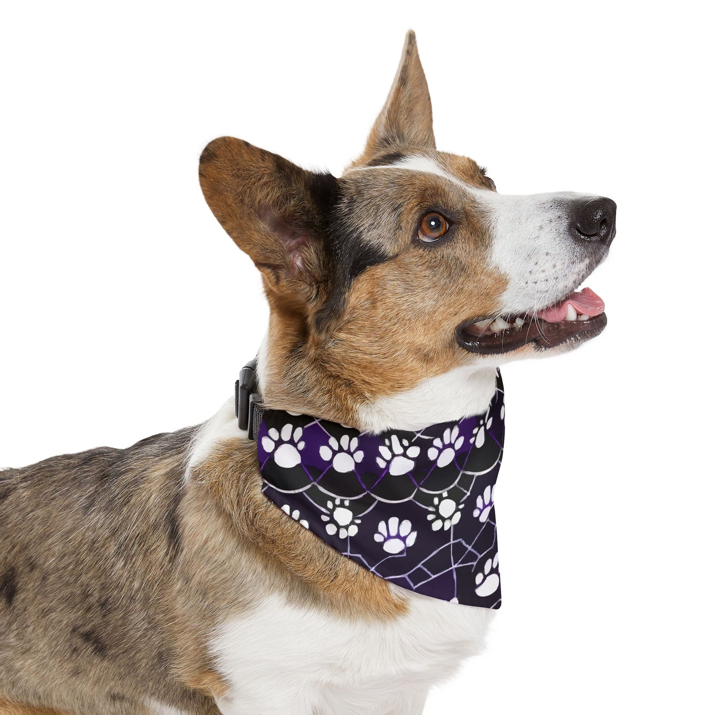 Paw Print Pet Bandana Collar for Dogs, Adorable Dog Accessory, Cute Pet Fashion, Holiday Gift for Pet Lovers, Adjustable and Stylish
