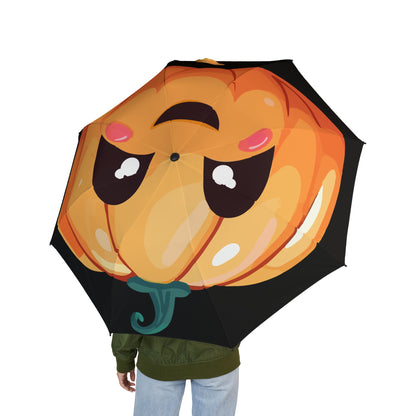 Cute Pumpkin Design Umbrella, Autumn Rain Gear, Halloween Accessory, Cute Gift for Fall, Child-Friendly Rain Protection