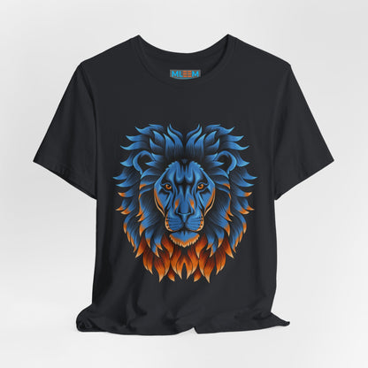 Dynamic Lion Graphic Tee - Unisex Short Sleeve Jersey T-Shirt