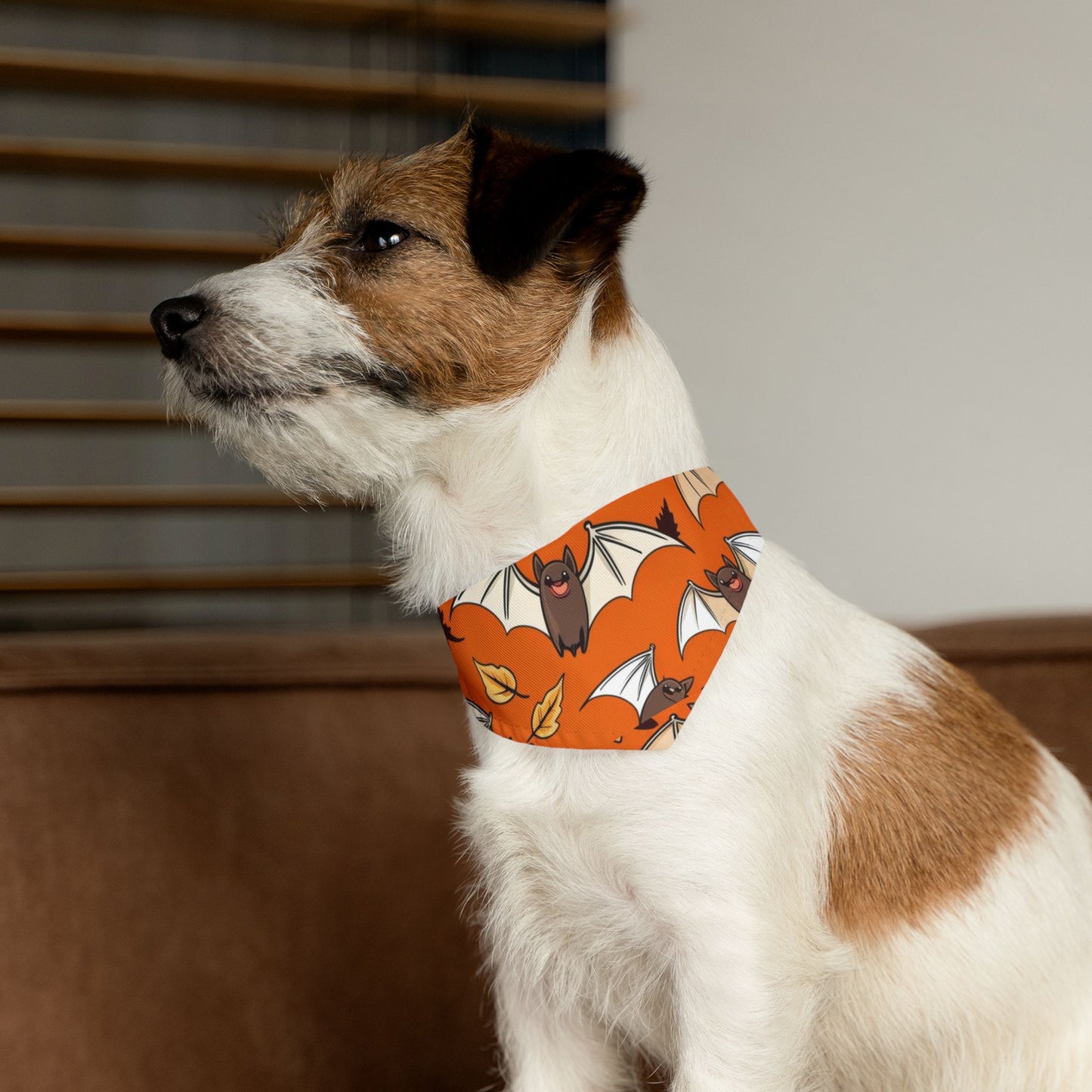 Cute Halloween Pet Bandana Collar, Dog Accessories, Pet Costume, Bat Print, Fall Pet Gear
