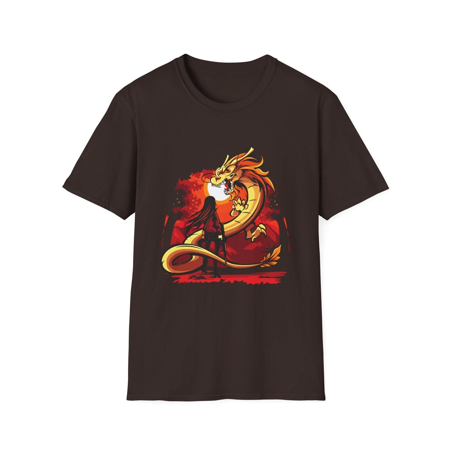 Girl Facing A Dragon - Mleem