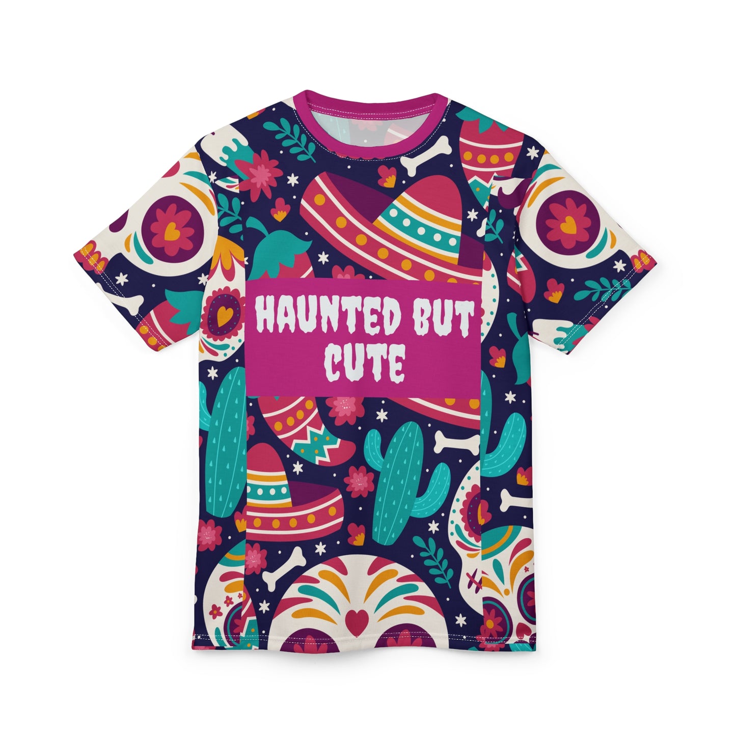 Haunted But Cute Unisex Tee | Fun Graphic Shirt for Halloween, Casual Style, Quirky Gift, Trendy Outfit, Festival Wear