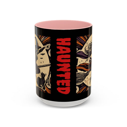 Halloween-Themed Accent Coffee Mug, Coffee Cup for Witch Lovers, Haunted Mug for Spooky Season, Unique Gift for Halloween, Witch Decor