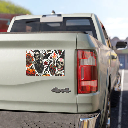 Halloween Car Magnets - Spooky Skull and Pumpkin Designs, Festive Auto Decor for Fall, Trick-or-Treat, Haunted House Parties