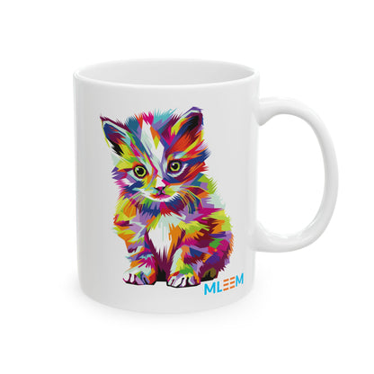 Vibrant Animal Ceramic Mug For Cat Lovers