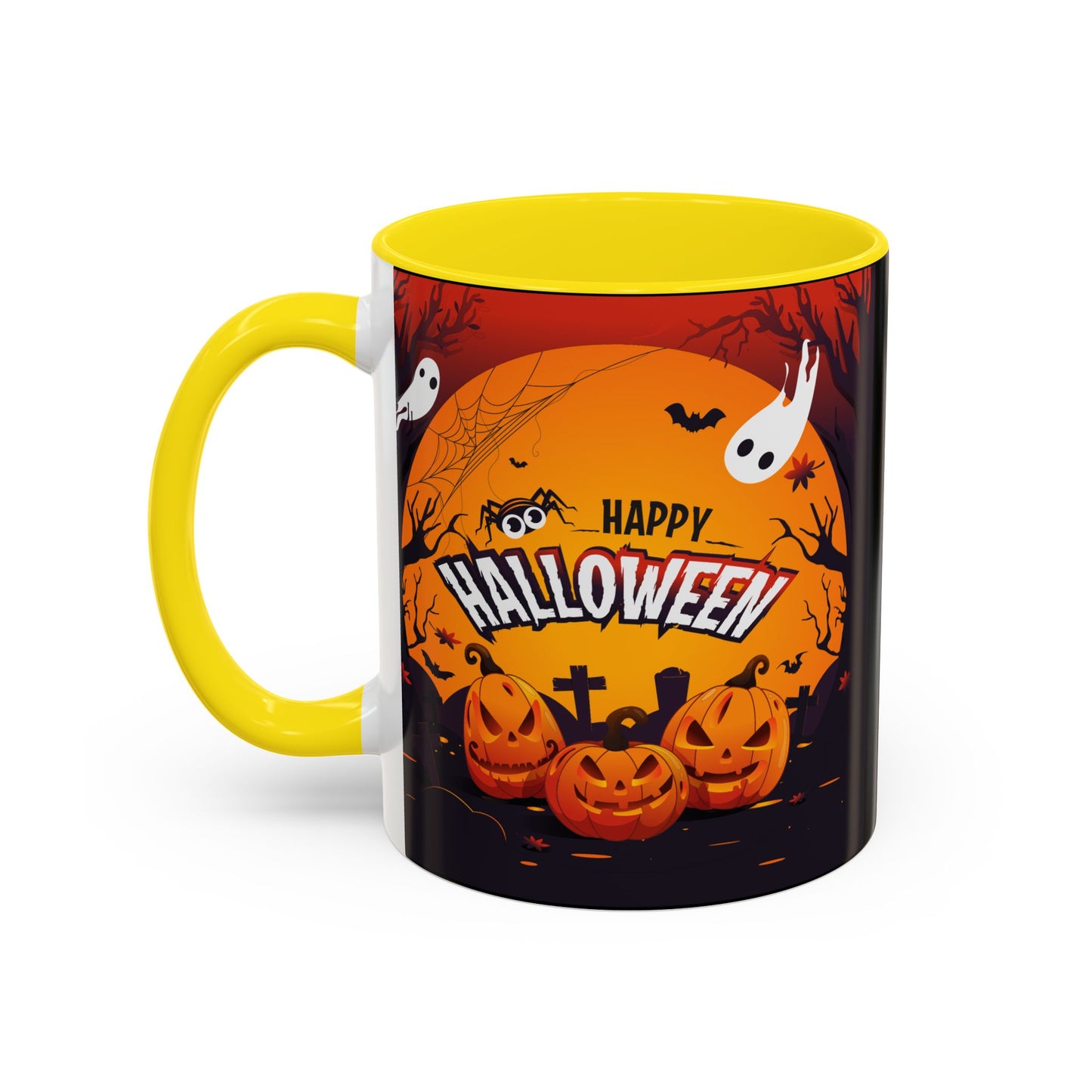 Spooky Halloween Coffee Mug - Perfect for Ghost Lovers and Fall Celebrations, Halloween Decor, Gift, Pumpkin Spice Season, Black Accent Mug