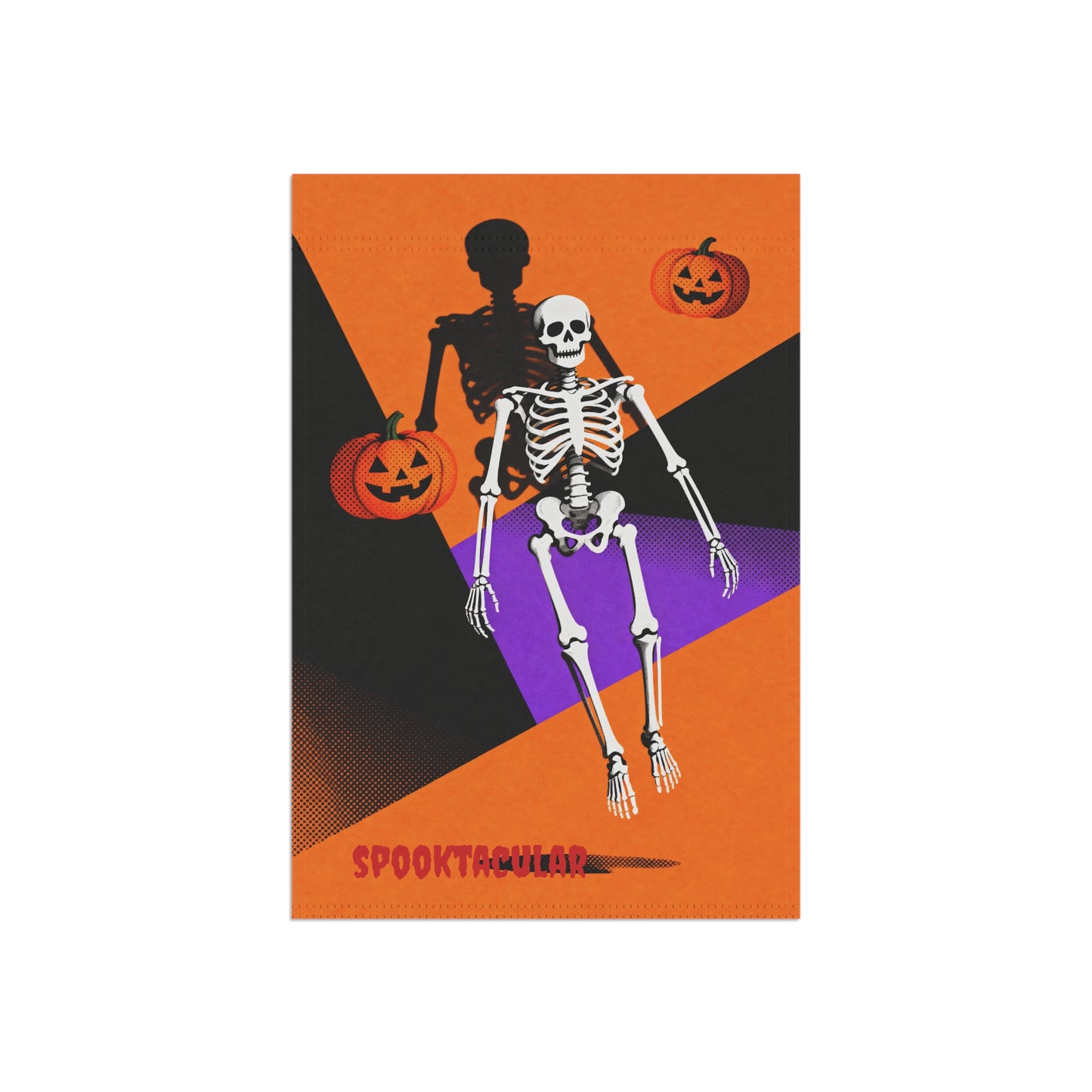 Halloween Garden Banner, Spooky Skeleton Decor, Outdoor Halloween Flag, Fall Decorative Flag, Halloween Housewarming Gift