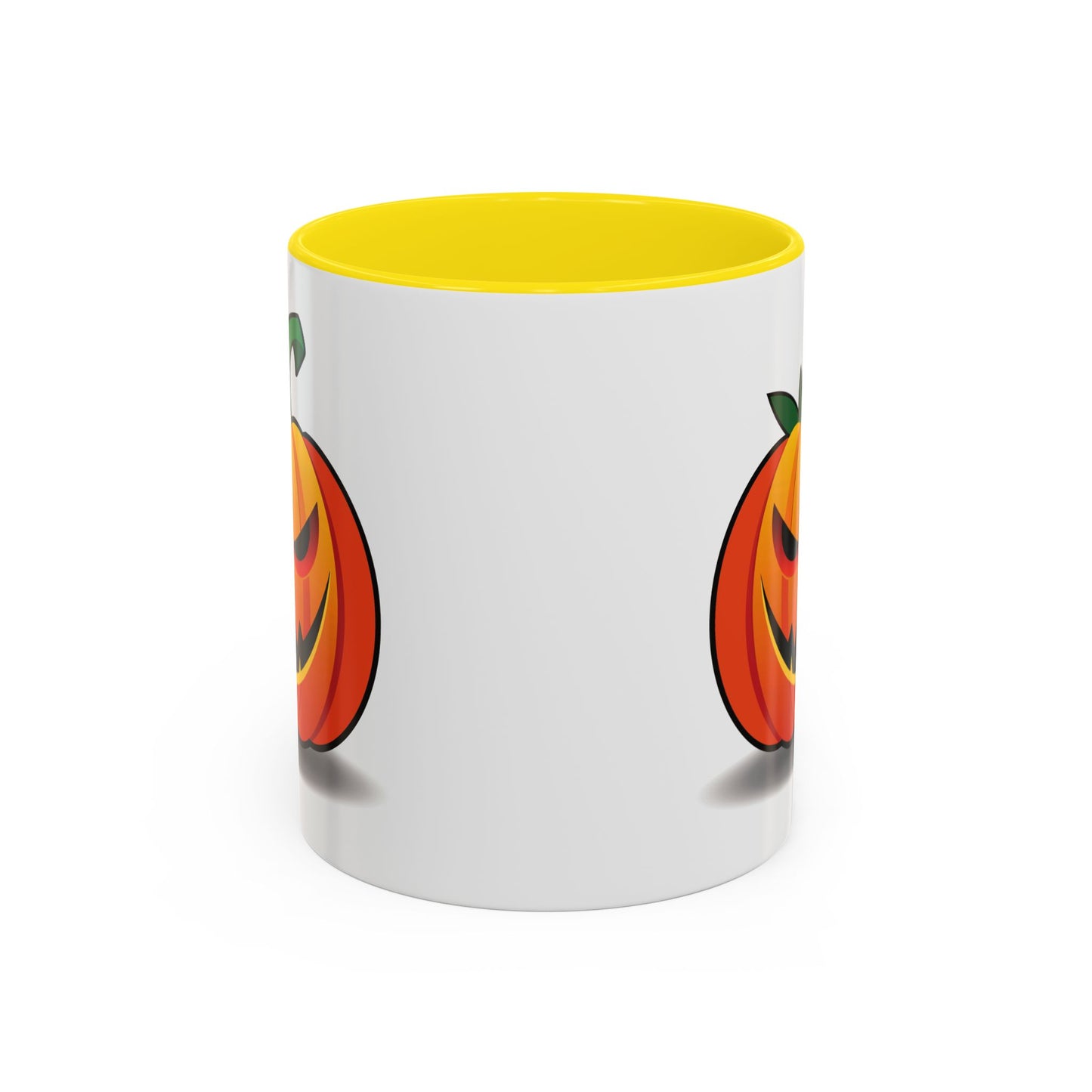 Halloween Pumpkin Accent Mug | Spooky Coffee Cup | Fall Decor | Pumpkin Art | Gift for Halloween Lovers, 11oz, 15oz