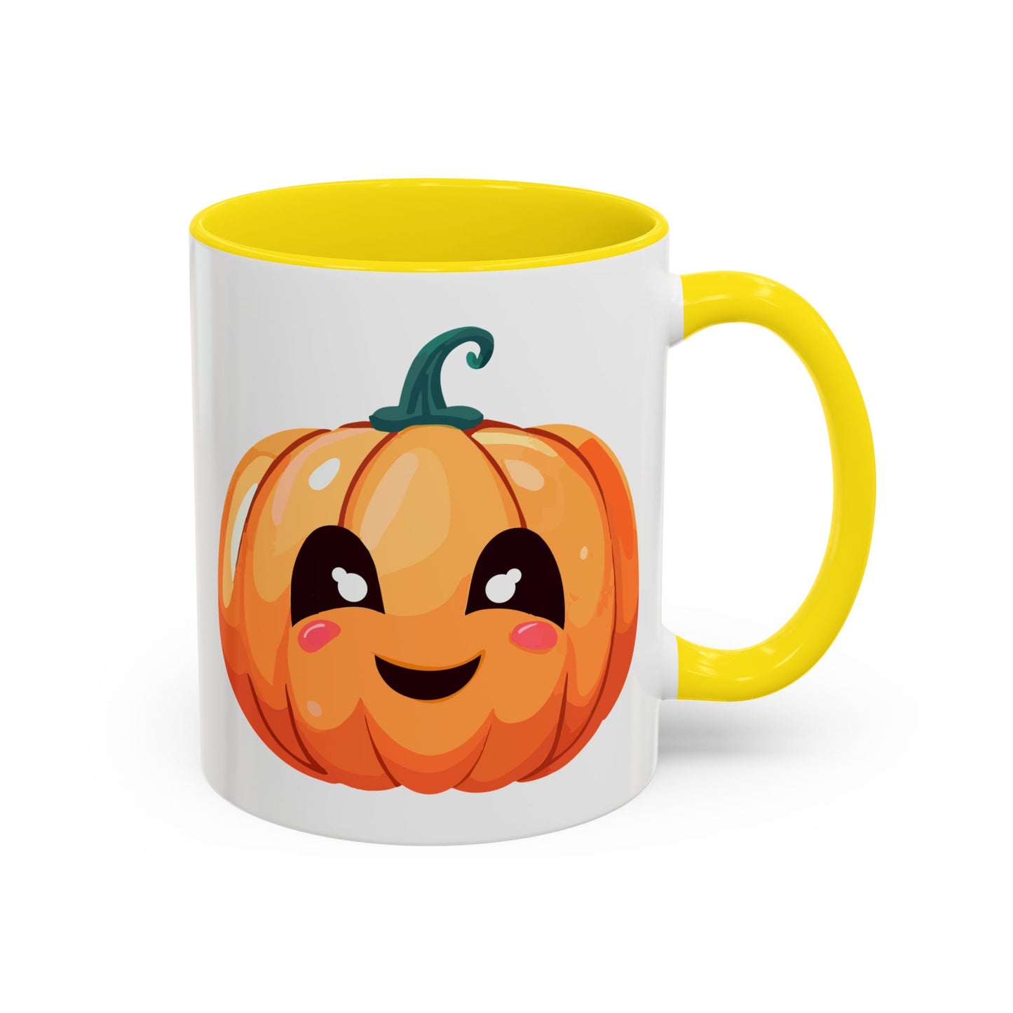 Cute Pumpkin Accent Coffee Mug for Fall, Halloween Decor, Gift for Coffee Lovers, Autumn Kitchenware, Seasonal Drinkware