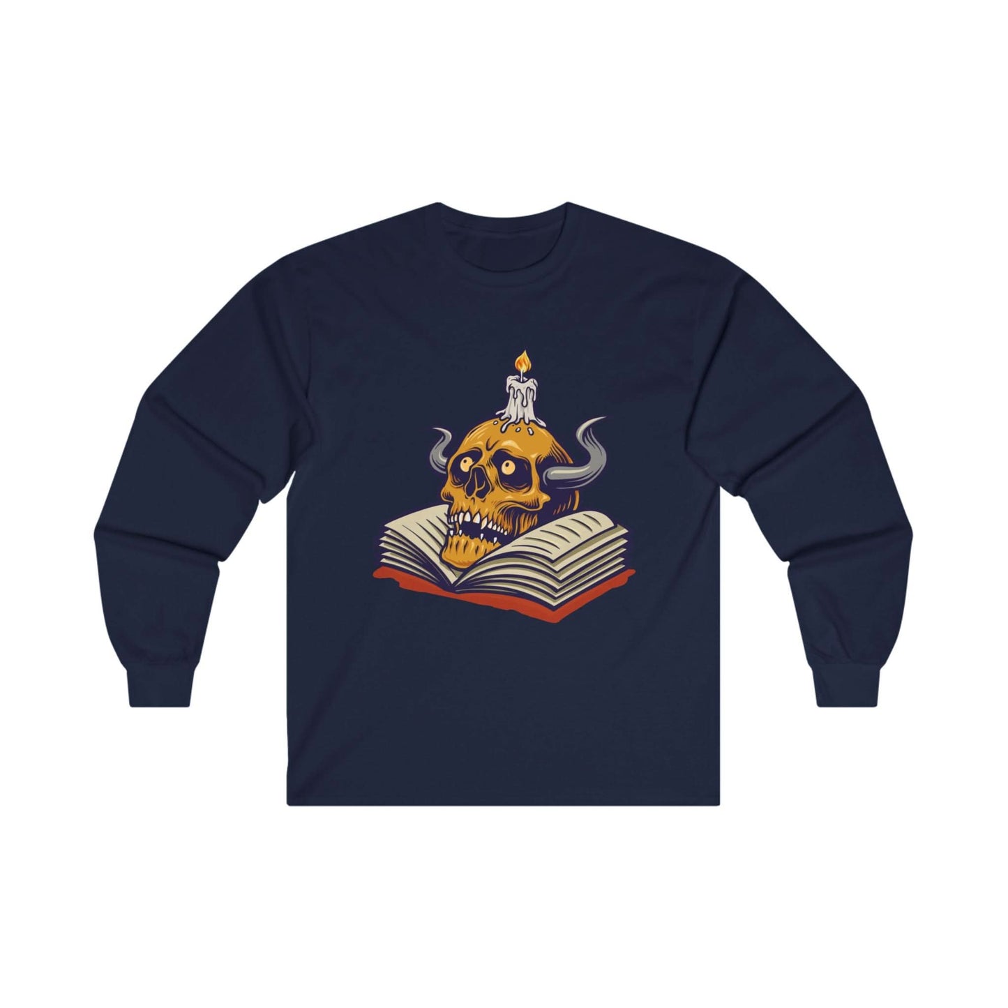 Human Skull & Book with Candle - Mleem