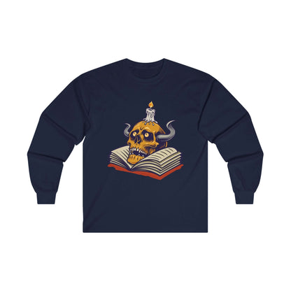 Human Skull & Book with Candle - Mleem