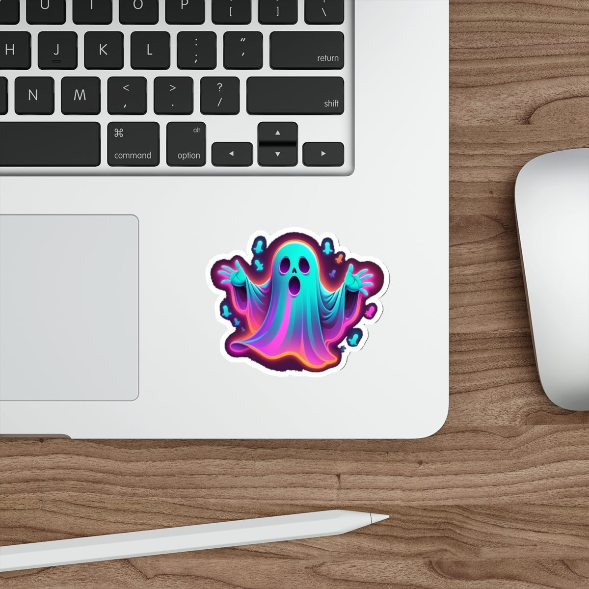 Glow-in-the-Dark Ghost Die-Cut Stickers, Halloween Decor, Fun Laptop Decoration, Cute Party Favors, Spooky Gift Ideas