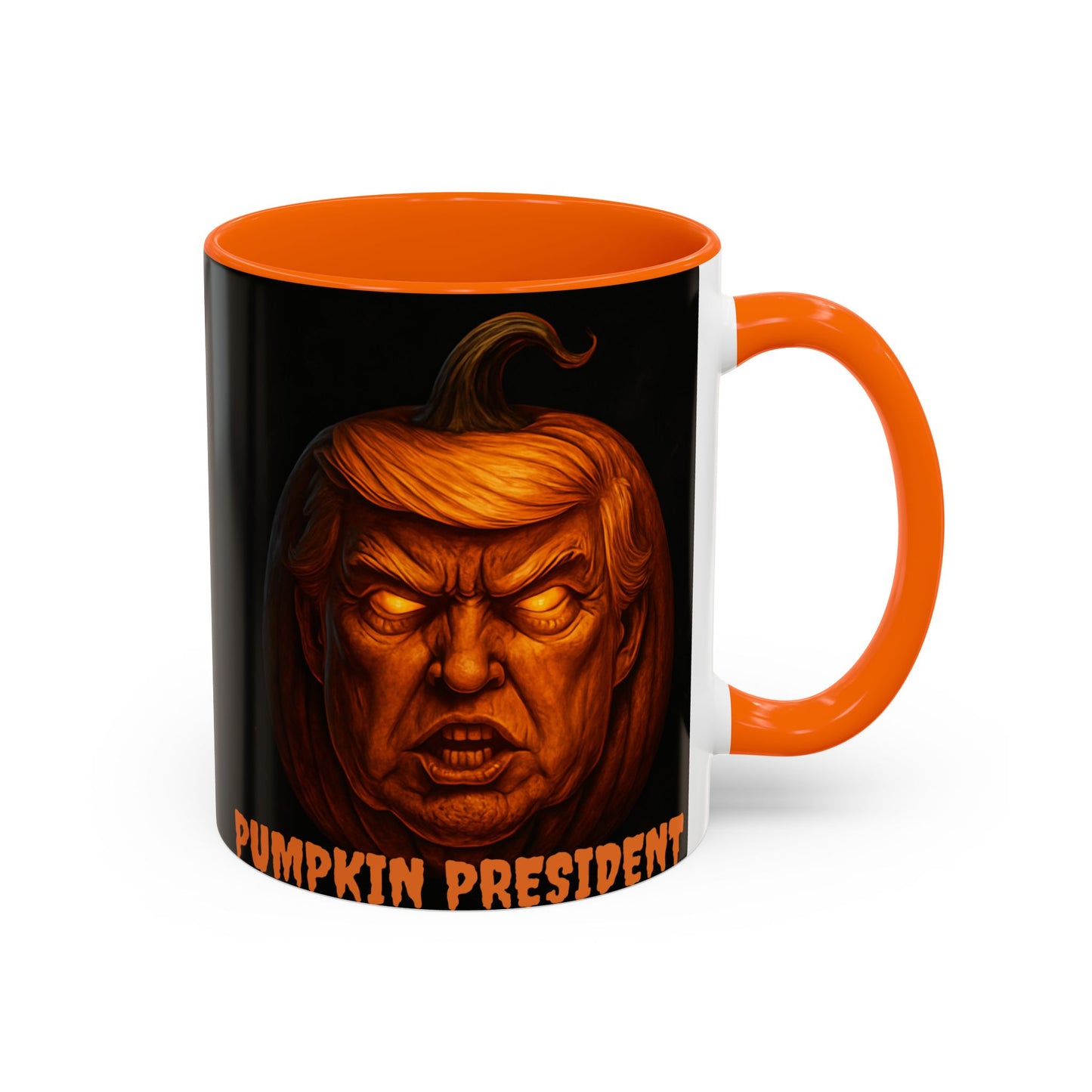 Halloween Pumpkin President Mug, Fun Gift for Coffee Lovers, Spooky Decor, Trick or Treat, Autumn Vibes, Unique Collectible