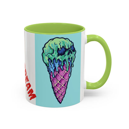 Creepy Ice Cream Mug - Perfect for Halloween, Unique Gift for Coffee Lovers, Spooky Decor, Creepscream Design, Fun Kitchenware
