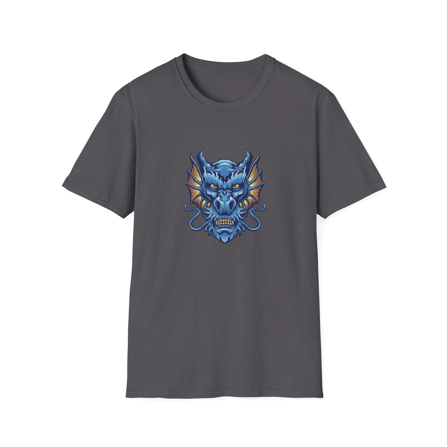 Blue Angry Dragon Head Mascot - Mleem