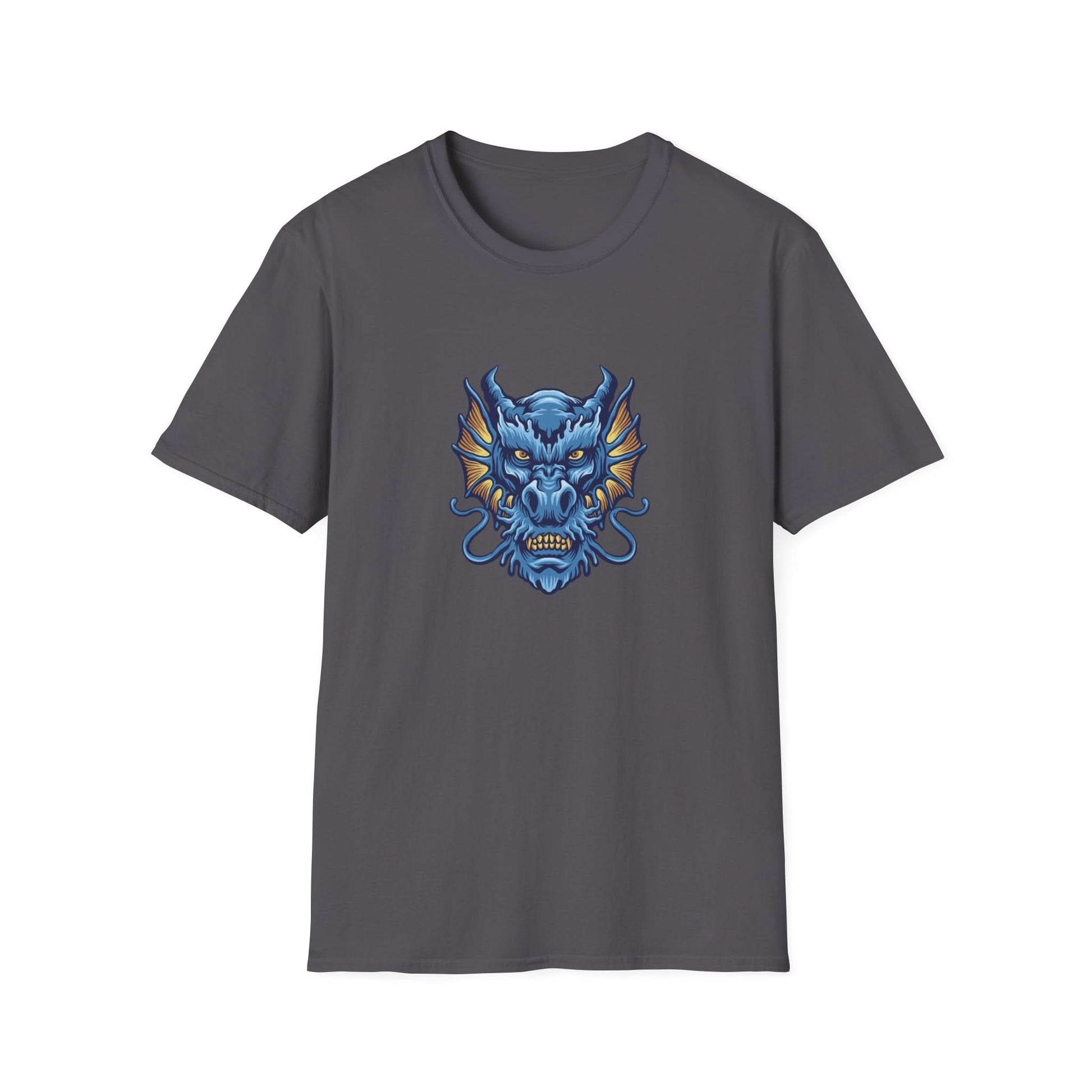 Blue Angry Dragon Head Mascot - Mleem