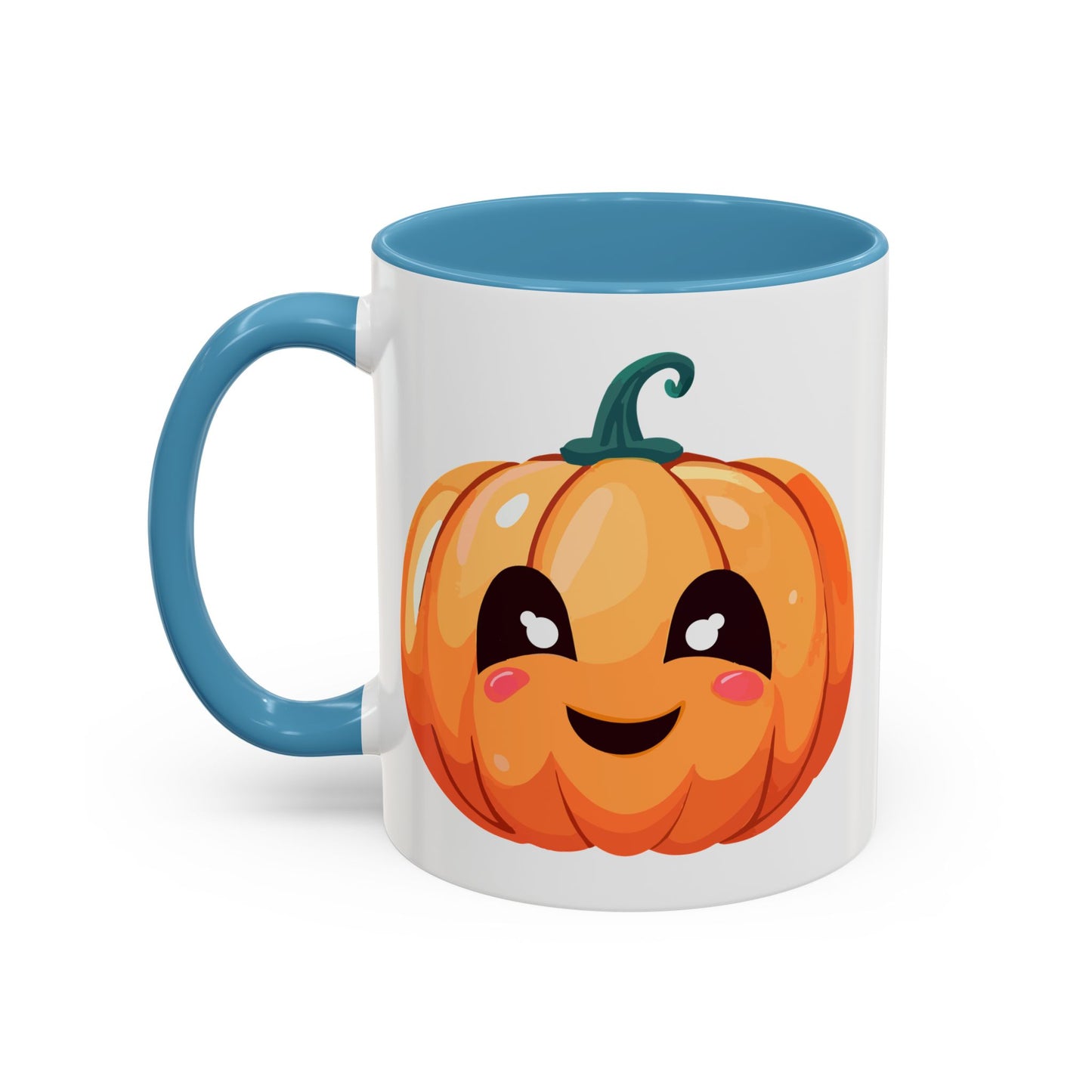 Cute Pumpkin Accent Coffee Mug for Fall, Halloween Decor, Gift for Coffee Lovers, Autumn Kitchenware, Seasonal Drinkware