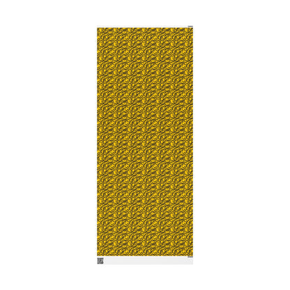 Stylish Wrapping Paper Roll, Unique Gift Wrap for Birthdays, Holidays, Anniversaries, DIY Crafts, Yellow Black Design