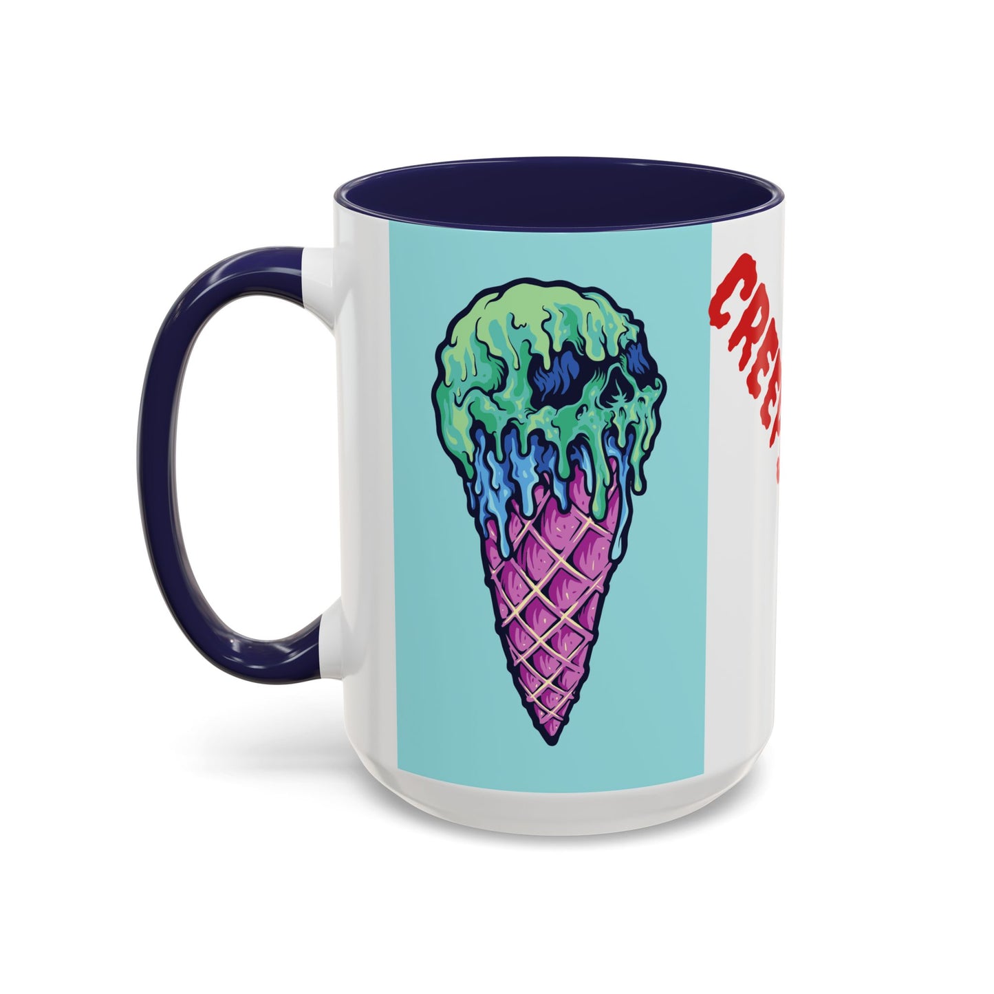 Creepy Ice Cream Mug - Perfect for Halloween, Unique Gift for Coffee Lovers, Spooky Decor, Creepscream Design, Fun Kitchenware