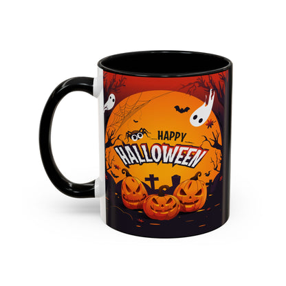 Spooky Halloween Coffee Mug - Perfect for Ghost Lovers and Fall Celebrations, Halloween Decor, Gift, Pumpkin Spice Season, Black Accent Mug