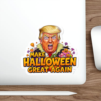Halloween-Themed Die-Cut Stickers, Fun Party Favors, Laptop Decor, Seasonal Decor, Make Halloween Great Again