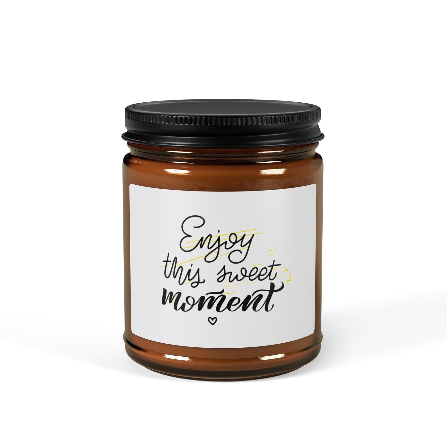 Warm & Inviting Scented Soy Candle – Enjoy This Sweet Moment