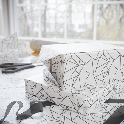 Stylish Geometric Wrapping Paper, Modern Gift Wrap, Minimalist Birthday, Holiday Packaging, Unique Present Decor, Craft Supplies