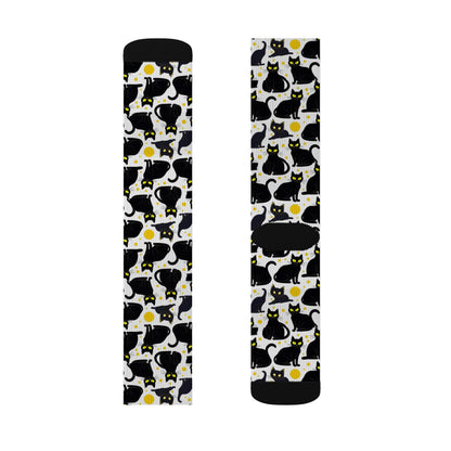 Whimsical Cat Pattern Socks, Fun Gift for Cat Lovers, Cozy Everyday Wear, Unique Accessory for Pet Owners, Perfect for Holidays
