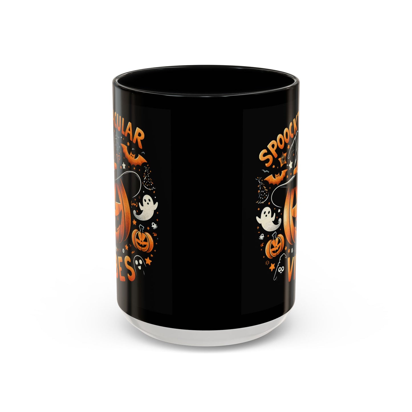 Halloween Accent Coffee Mug - Spooktacular Vibes, Fall Home Decor, Pumpkin Lovers Gift, Trick or Treat Mug, Spooky Season Drinkware