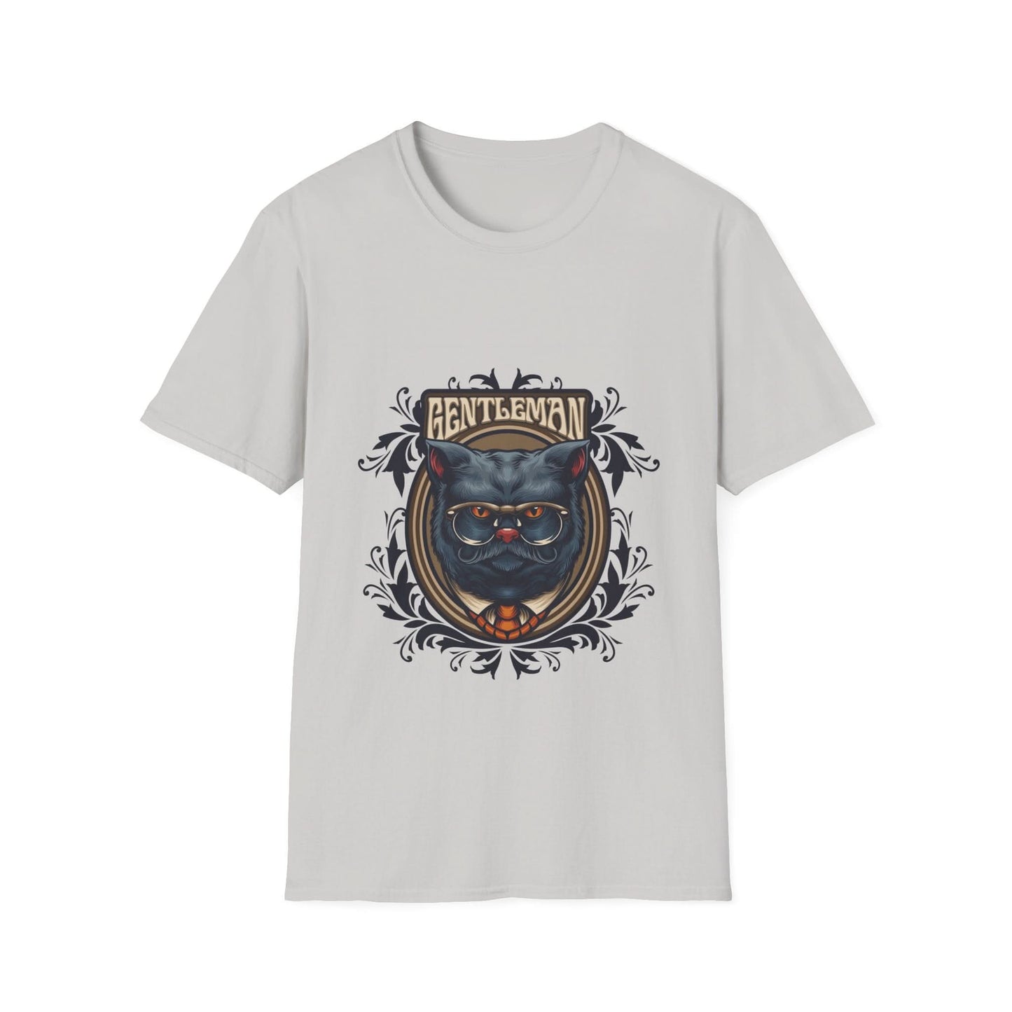Animal Grey Cat with Framed Ornaments - Mleem