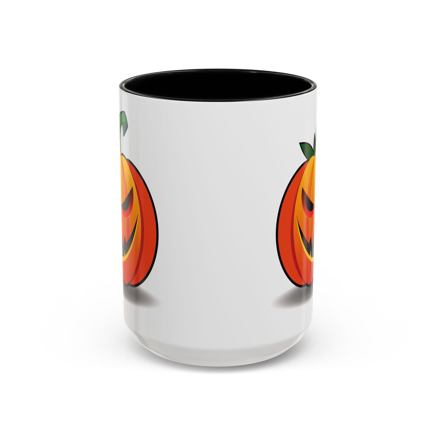 Halloween Pumpkin Accent Mug | Spooky Coffee Cup | Fall Decor | Pumpkin Art | Gift for Halloween Lovers, 11oz, 15oz