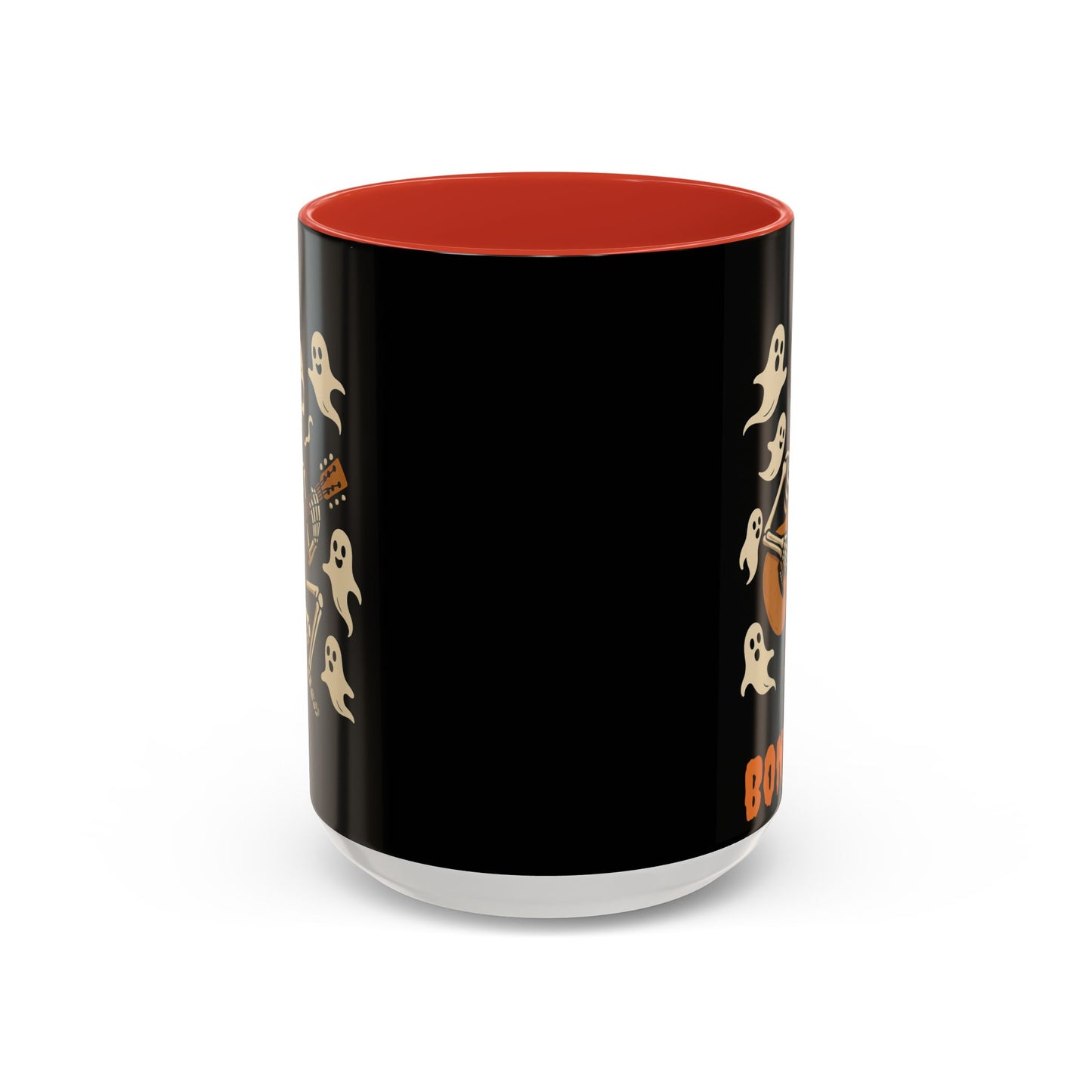 Spooky Skeleton Coffee Mug, Halloween Decor, Bone-Jam Ghost Mug, Gift for Music Lovers, Unique Drinkware