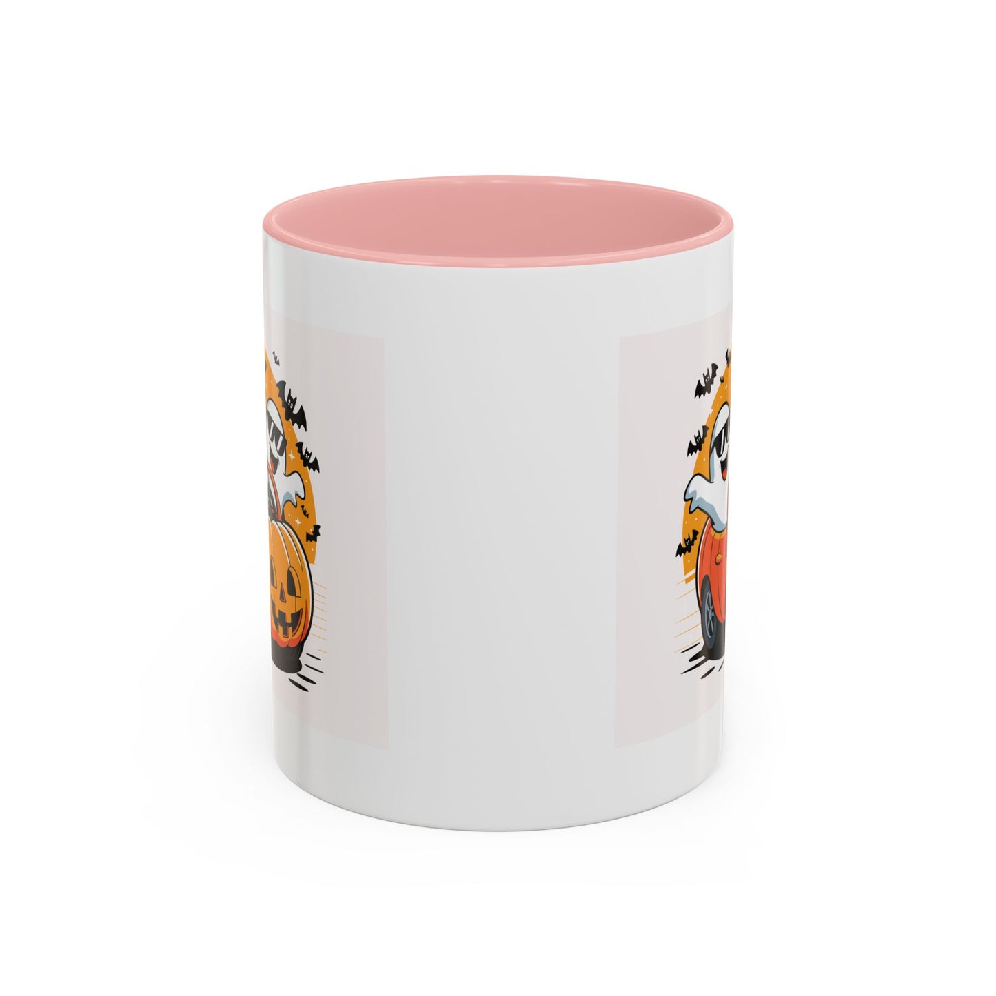 Halloween Ghost Car Coffee Mug, Spooky Mug for Fall, Pumpkin Spice Coffee Cup, Halloween Theme Drinkware, Funny Ghost Mug