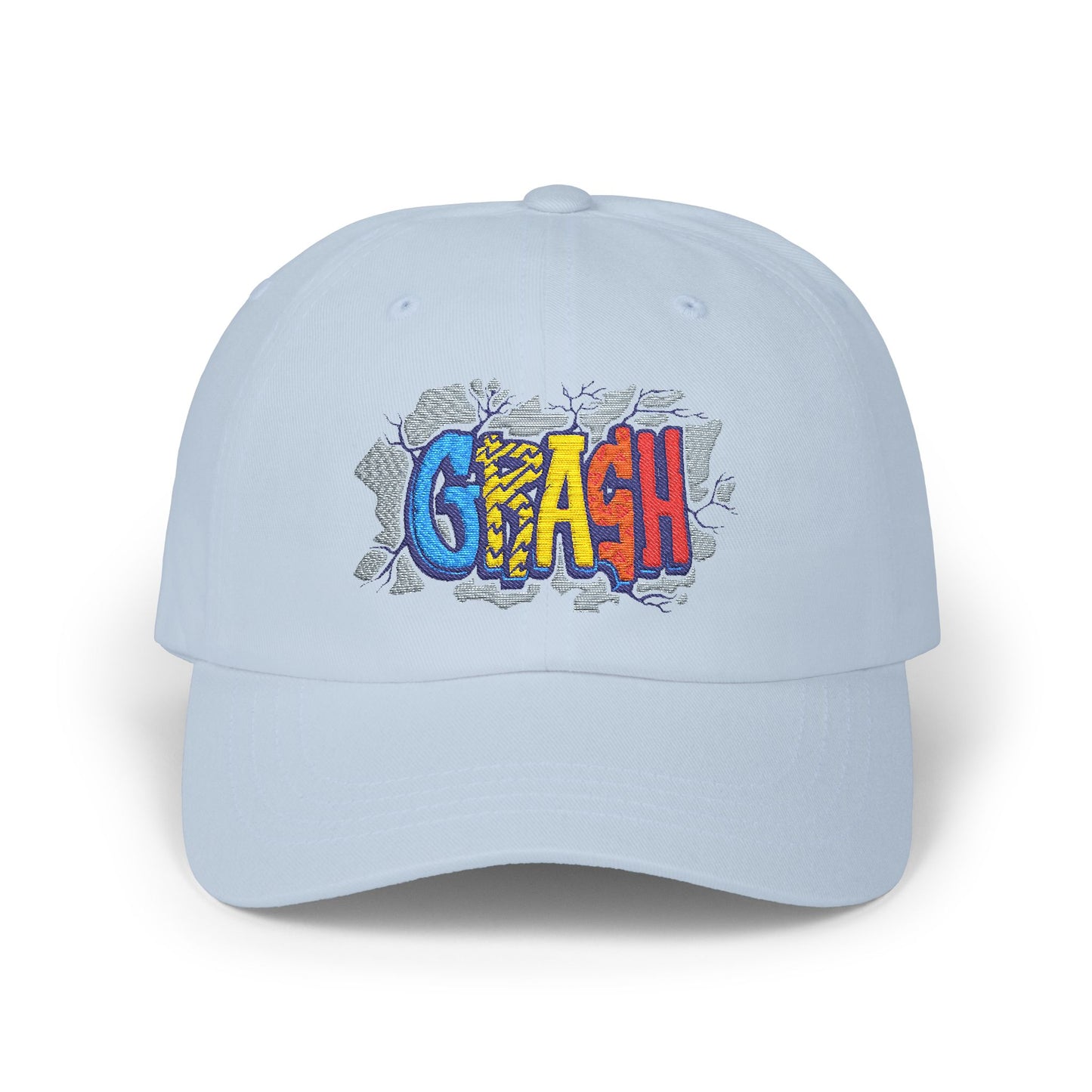 Classic Dad Cap with CRAASH! Design, Casual Hat for Dads, Funny Gift for Father's Day, Summer Accessory, Everyday Wear