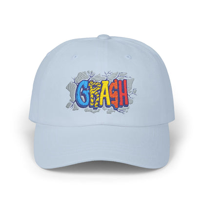 Classic Dad Cap with CRAASH! Design, Casual Hat for Dads, Funny Gift for Father's Day, Summer Accessory, Everyday Wear
