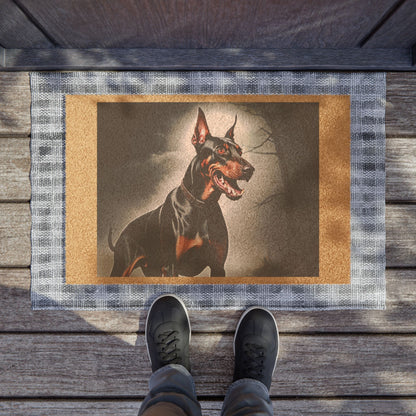 Doberman Dog Doormat | Pet Lover's Welcome Mat, Home Decor, Dog-themed Gift, Rustic Style, Housewarming, Entryway Rug