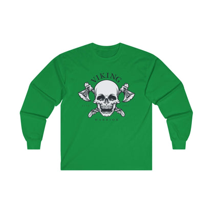 Viking Head Skull With Axe - Mleem