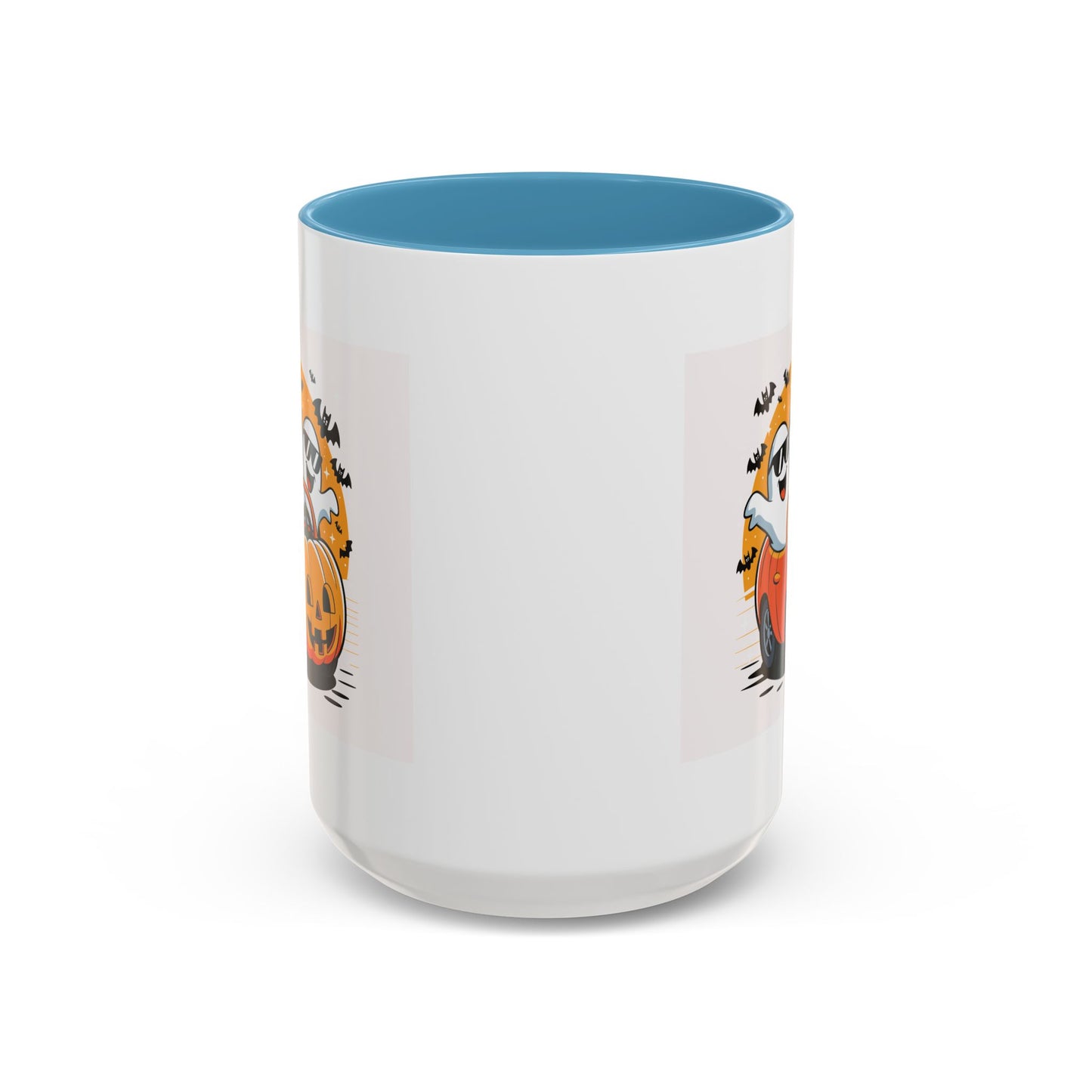 Halloween Ghost Car Coffee Mug, Spooky Mug for Fall, Pumpkin Spice Coffee Cup, Halloween Theme Drinkware, Funny Ghost Mug