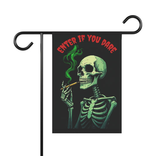 Skeleton Garden Banner, Spooky Home Decor, Halloween Yard Sign, Gothic Outdoor Decoration, Unique Gift for Halloween Lovers