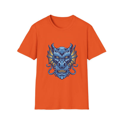 Blue Angry Dragon Head Mascot - Mleem