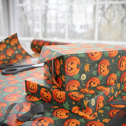Festive Wrapping Paper Roll, Halloween Gift Wrap, Party Supplies, Fall Celebration, Eco-Friendly Wrapping Paper