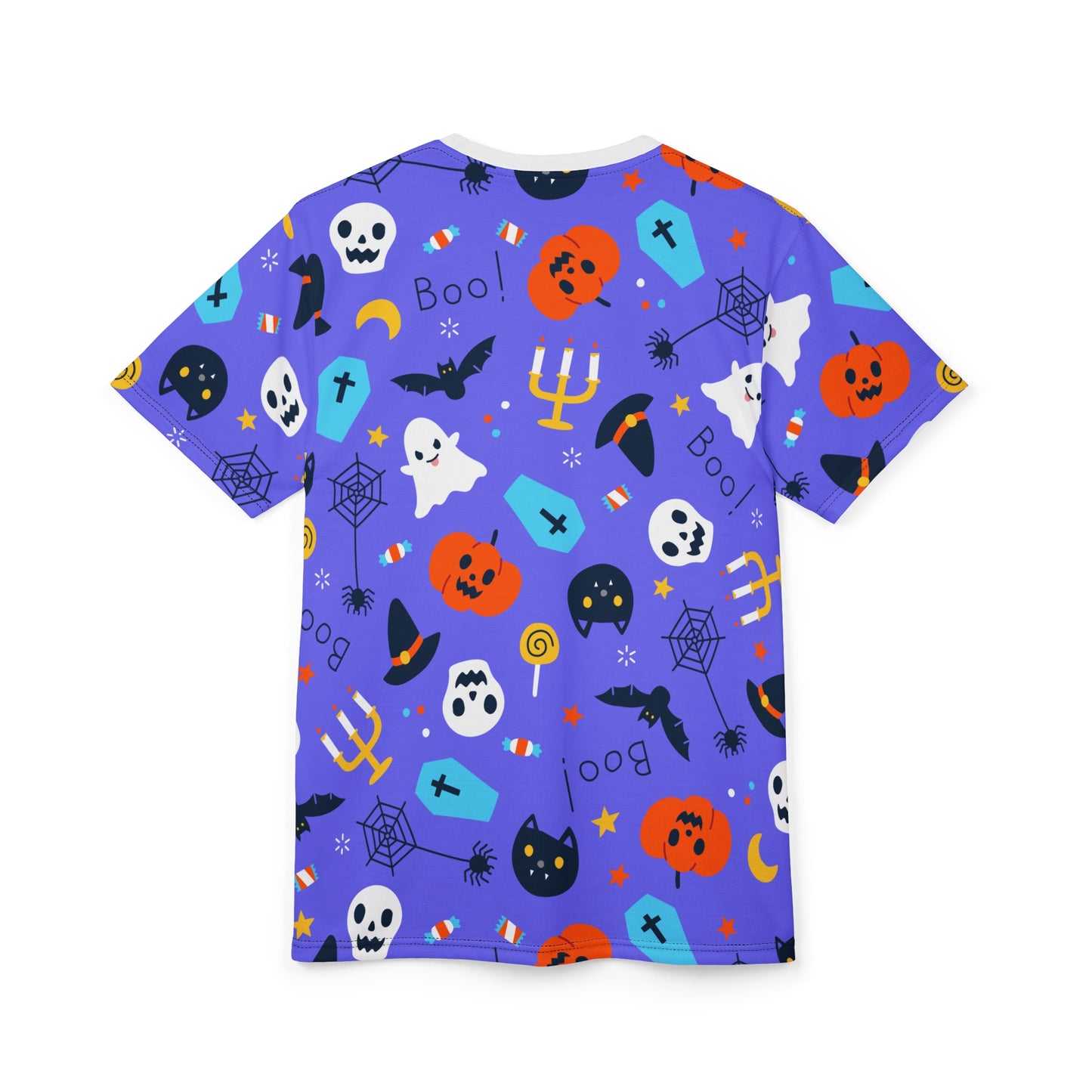 Halloween Graphic Tee, Unisex Cut & Sew T-shirt, Spooky Vibes Shirt, Unique Horror Clothing, Perfect for October Celebrations