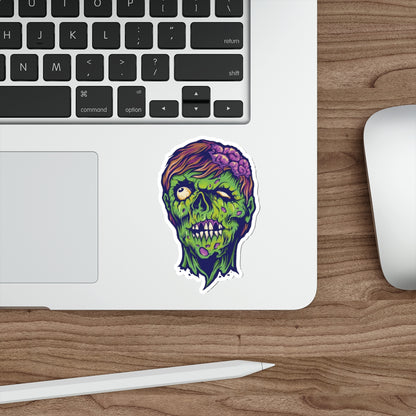 Zombie Die-Cut Stickers - Spooky Decor, Laptop Accessories, Halloween Party Favors, Gift Ideas for Horror Fans, Unique Art